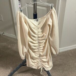 Off the shoulder bodycon dress brand Fashion Nova size S